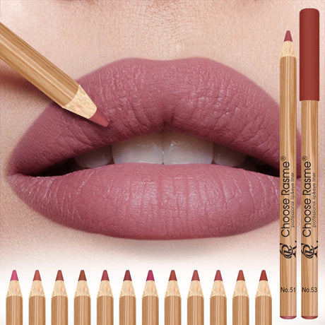 12 Matte Lip Liner Pencil Set Color Rendering Easy Makeup Waterproof Durable Lip Makeup Cosmetics Valentine's Day Gift