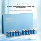 20pcs Blue Copper Peptide Freeze-Dried Powder Set Oligopeptide Anti Wrinkle Essence Shrink Pores Acne Treatment Skincare Serum