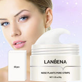 LANBENA Blackhead Remover Peel Off Mask Aloe Vera Extract Paper Plant Pore Strips Deep Clean Hydrating Pore Shrinking Mud Mask