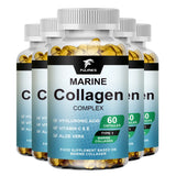 Advanced Marine Collagen Capsules, with Hyaluronic Acid, Aloe Vera & Zinc, Supports Skin Hydration, Hair Health & Vitality