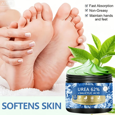 GSWP Urea Salicylic Acid Hand & Foot Moisturizing Cream, Containing Aloe Vera & Tea Tree Oil, Nourishes Dry Skin. 60g/120g