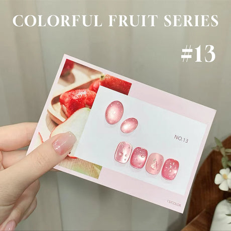 MN 1-20pcs 12ML Pink Gold Cat Eye Ocean Bubble Glass Beads Cat Eye Gel Nail Polish Blue Nails UV Light Nails Green Nails