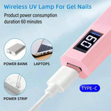 Handheld Nail UV Lamp With Screen Display, Suitable For Gel Manicure, Mini Nail Lamp, Portable LED Nail Dryer, USB Nail Curing Machine, Quick Curing Nail & Foot Care Tool