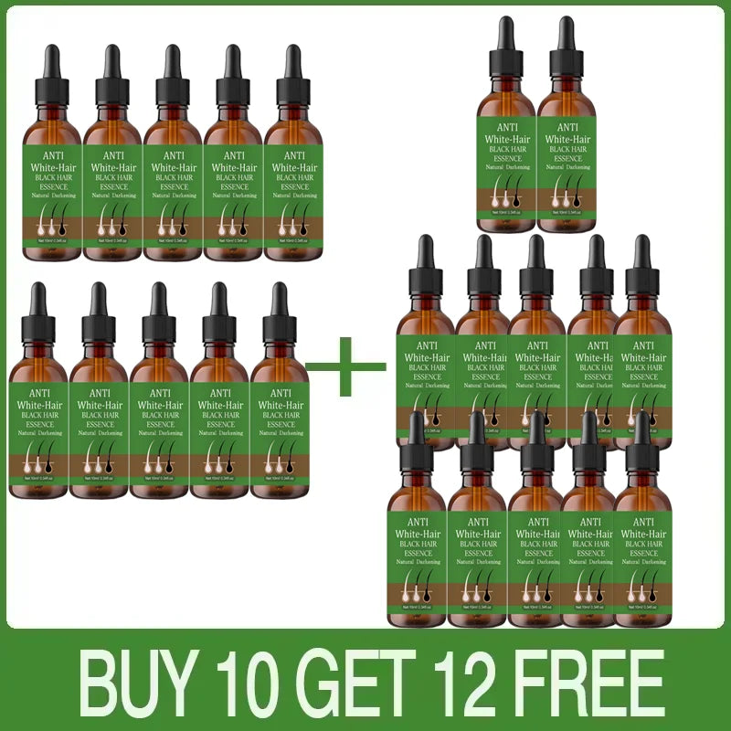 Gray To Black Hair Oil Reduces Premature Graying  Nourishes Follicles Restores Natural Black Pigment Darkening Gray/white Hair