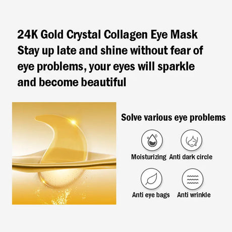 120pcs/2box Seaweed 24K Golden Collagen Eye Mask Anti Dark Circles Eye Bag Remover Moisturizing Anti-aging Eye Patches Skin Care
