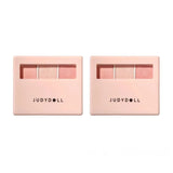 Judydoll 4 Colors Eyeshadow Palette Blush Eyeliner Eye Shadow Highlight Contour Palette Silkworm Plate Face Brighten Makeup