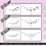 10Pairs Bottom Eyelashes Manga Lower Lashes Clear Band Wispy Small Flame Under Eye Lashes Korean Makeup Cosplay Tools