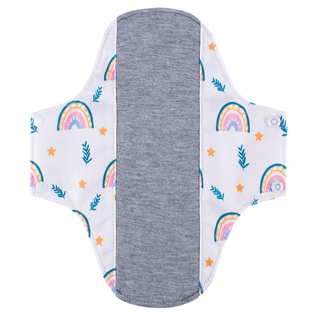 AIO Washable Cotton Printed Panty Liner Regular Flow Menstrual Pads Graphene Cloth Tampons Urinary Incontinence Sanitary Pads