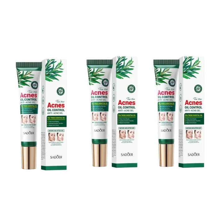 SADOER Tea Tree Acne Removing Cream Facial skincare Oil Control Face Gel Creams Hydrating Moisturizing Facial Cream Skin Care