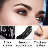 Black waterproof Mascara Lengthening Curling Black Lash Eyelash Extension Beauty Makeup Long-wearing Mascara Silk Fiber Mascara