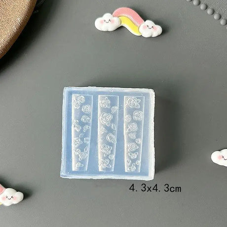 〔CC55〕3D Fruit Silicone Nail Mold Sweet Flower Petals Fairy Nails Templates DIY Nail Art Decor Manicure Template For Nail Charms