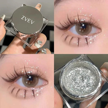 Diamond Glitter Eyeshadow Brighten Eyes Make Up Waterproof Shimmer Palette Monochrome Eye Shadow Pigmented Highlighter Cosmetics