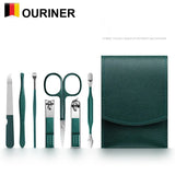 2023 New 7Pcs Portable Luxury Manicure Sets Pedicure Kits Colour Nail Clipper Set Personal Care Tools Eyebrow Scissors