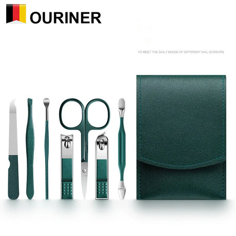 2023 New 7Pcs Portable Luxury Manicure Sets Pedicure Kits Colour Nail Clipper Set Personal Care Tools Eyebrow Scissors