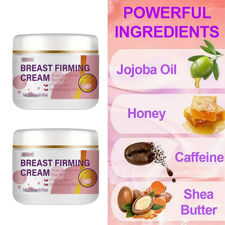 Women's Breast Care Cream - Strengthens and Firms the Skin - Suitable for All Skin Types, Moisturizing Formula, Softens Skin, Firms the Breasts - 60g