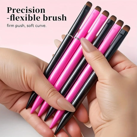 3 in 1 French Nail Brush with Multifunctional Head - Fine Nail Brush for Gel and Acrylic Nails for Precise Cleaning
