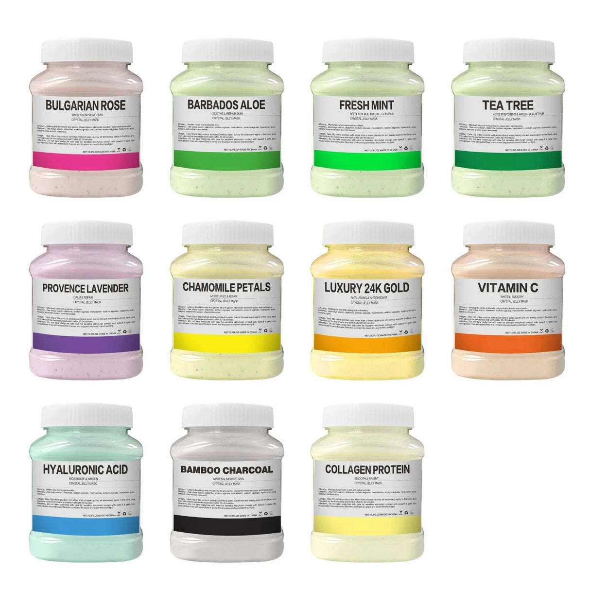 350g Hydrating Brightening 24K Gold Soft Mask Powder Rose Petal Crystal Jelly Mask Powder Antiage Skin Care Dropshipping