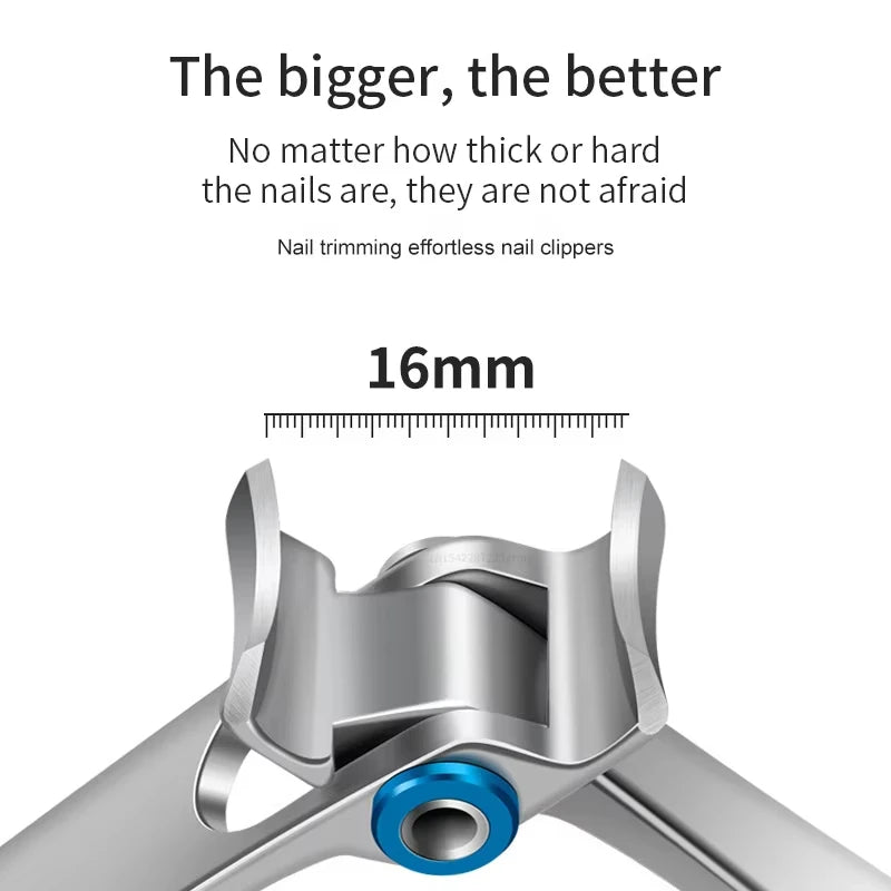 High quality Nail Clippers Stainless Steel Two Sizes Are Available Manicure Fingernail Cutter Thick Hard Toenail Scissors 2028
