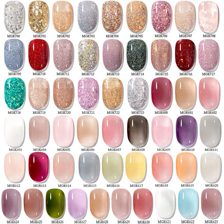 MAYCHAO Gel Nail Polish 12ML Full Coverage Base Top Coat Soak Off Gel Polish UV LED Gel Semi Permanent Varnishes Design Nail Art
