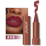 9 Colors Gradient Lip Liner Matte Black Brown Velvet Lipstick Waterproof Non Sticky Contouring Tint Lipliner Crayon Lip Makeup