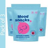 Saffron Gummies for Kids, with Passion Flower, Saffron Extract & GABA, Calm Mood Support Supplement for Focus & Relaxation, Mood