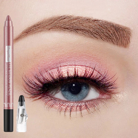 Metallic Blue Pearlescent Eyeshadow Pencil Stick Lasting Waterproof Smoky Glitter Grey White Purple Eye Shadow Highlighter Pen