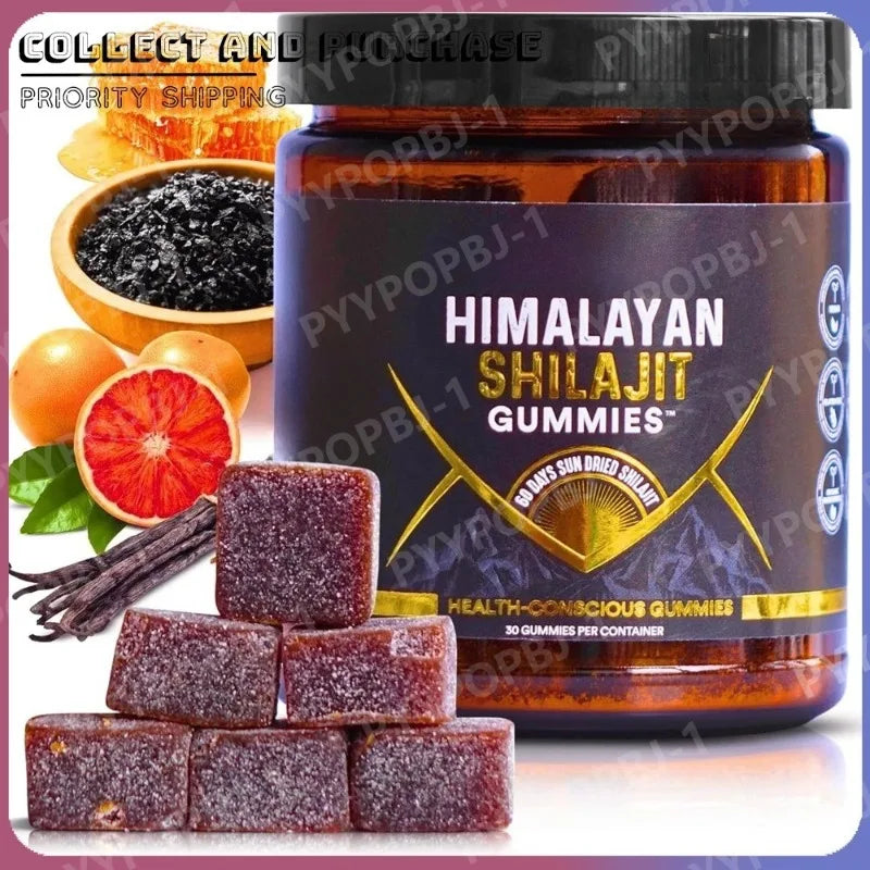 Shilajit Gummies Support Energy and Vitality Berry Flavor with Pomegranate & Honey ExtractDaily Wellness Support 30 Gummies