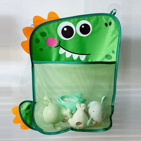 Baby Shower Toy Cute Duck Frog Net Toy Storage Bag Strong Suction Cup Baby Shower Game Bag Bathroom Organizer Water Toy
