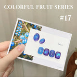 MN 1-20pcs 12ML Pink Gold Cat Eye Ocean Bubble Glass Beads Cat Eye Gel Nail Polish Blue Nails UV Light Nails Green Nails