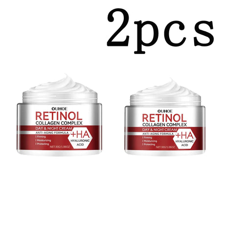 Retinol Face and Neck Cream with Hyaluronic Acid Collagen Moisturizer for Fine Lines Firming Skin Care Day & Night Cream