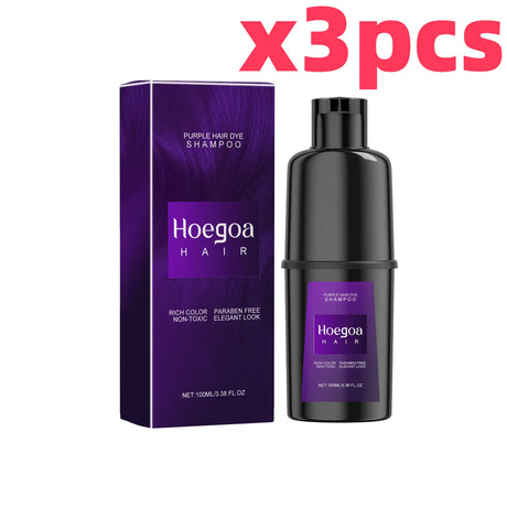 Herbal Hair Dye Shampoo Nourishing Repair Scalp Long Lasting Black Brown Red Puple Color Hair Color Shampoo Home Use Women Men