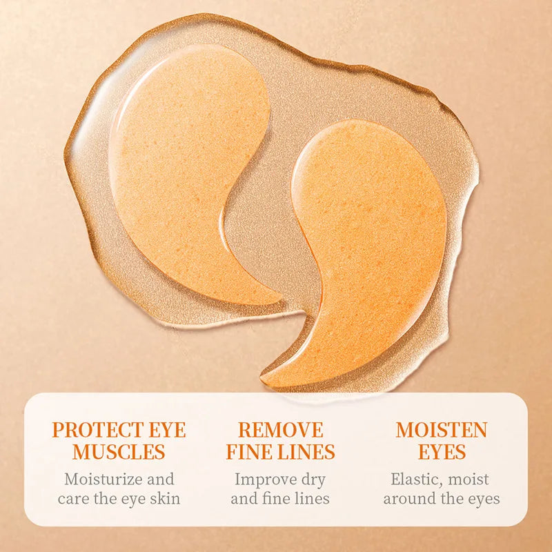 60pcs SADOER Vitamin C Collagen Eye Mask Anti Dark Circles Removal Eyes Bags Moisturizing Firming Eye Patches Eyes Skin Care