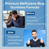 Methylene Blue Gummies 5mg, 99.9% Pure USP‑Grade, for Cognitive Support, Mental Clarity, Lifted Mood, Sharper Focus, 30/60 CT