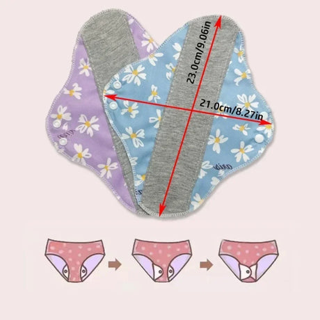 Reusable Adult Diaper Non-slip Soft Washable Panties Menstrual Cloth Sanitary Feminine Hygiene Pad Period Cotton Panty Liners
