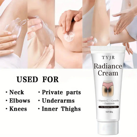 Snow White Cream Contains Niacinamide and Centella Asiatica, Whitening Lotion for Body and Private Parts, Underarm Rejuvenation