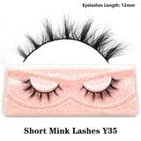 Half Lashes Short Mink Eyelashes Fluffy Soft False Eyelashes Wispy Cross Strip Eye Lashes Natural Mink Eyelash Extension Makeup