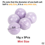 5Pcs Organic Bath Bombs Natural Mini Handmade Bathing Foot Spa Bomb Rich Essential Oils Moisturizing Dry Skin Relaxing Scents