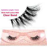 Half Lashes Short Mink Eyelashes Fluffy Soft False Eyelashes Wispy Cross Strip Eye Lashes Natural Mink Eyelash Extension Makeup