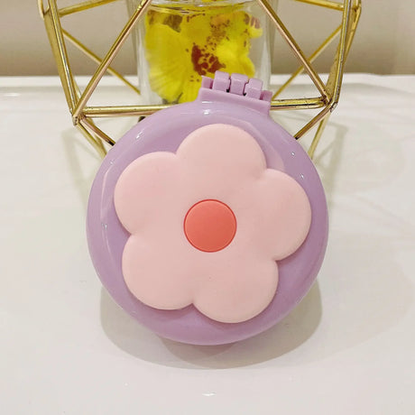 Hot Sale Pink Portable Mini Round Hair Comb Mirror Pocket Small Size Traveling Massage Folding Hair Comb for Baby Hair Brushes