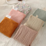 3/5Pcs 6-Layer Pure Cotton Baby Cotton Washcloth Soft Gauze Cotton Newborn Burp Cloth Absorbent Baby Towels Square Towels