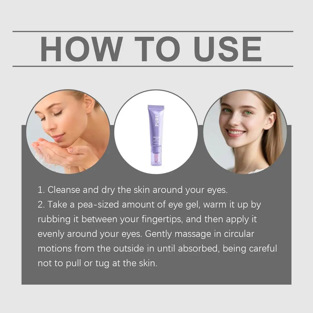 PURE INSTANTLIFTEYE GEL Collagen Moisturizing Eye Cream Gentle Nourishing Smooth Eye Skin Brightening Hydrating Eye Care