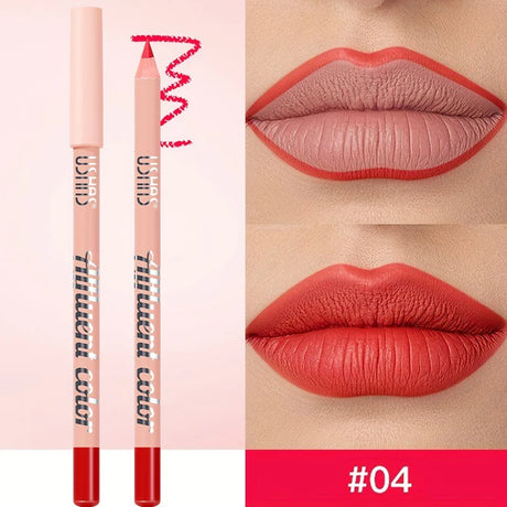 8 Colors Waterproof Lip Liner Pencil Long Lasting Sexy Dark Red Pink Matte Lipstick Pencil Natural Lipliner Pen Red Contour Tint