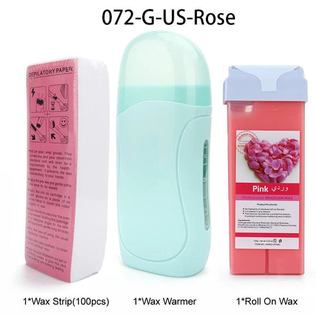 Roll On Waxing Kit With Wax Cartridges And Wax Strips 3 In 1 Soft Wax Heater Kit Hair Removal Wax Wax Paper Waxing Kits Warmer