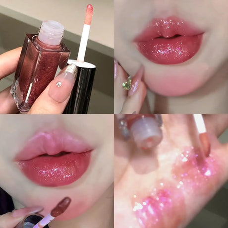 Herorange Star Shine Glitter Lip Gloss Shimmer Fine Glitter Long Lasting Moisturizing Non Sticky Glossy Lip Makeup