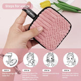 MAANGE 10pcs Makeup Remover Microfiber Cotton Pad Cosmetics Washable Makeup Towel Cleaning Sponge Skin Care Tool