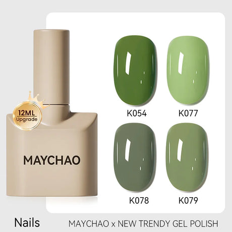 MAYCHAO 12ml Gel Nail Polish Set Professional Salon Nail Art Gels Varnish UV LED Semi Permanent Nail Lacquer Nail Supplies
