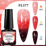 FOUR LILY 7ml Thermal Nail Gel Polish 3 Colors Changing Semi Permanent Soak Off UV/LED Nail Supplies Gel for Manicure Design