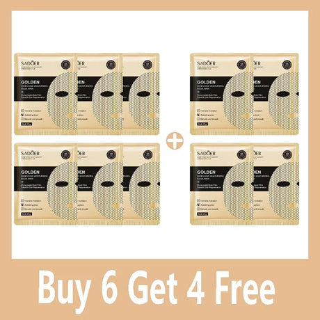 20pcs SADOER 24K Gold Moisturizing Facial Masks skincare Firming Nourishing Smooth Skin Rejuvenation Face Mask Sheets Mask