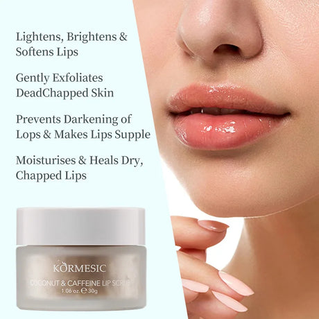 Moisturizing Anti-Chapped Lip Scrub, Brightens, Whitens, and Softens Lips, Gently Removes Dead Skin and Chapped Skin