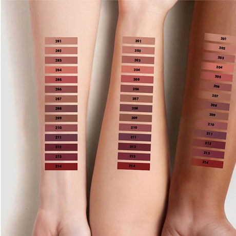 6 PCS/SET Ultra-Fine Wood Lip Liner Set - Nude Brown Collection, Velvet Matte Long Lasting Waterproof 18 Colors Lip Combo